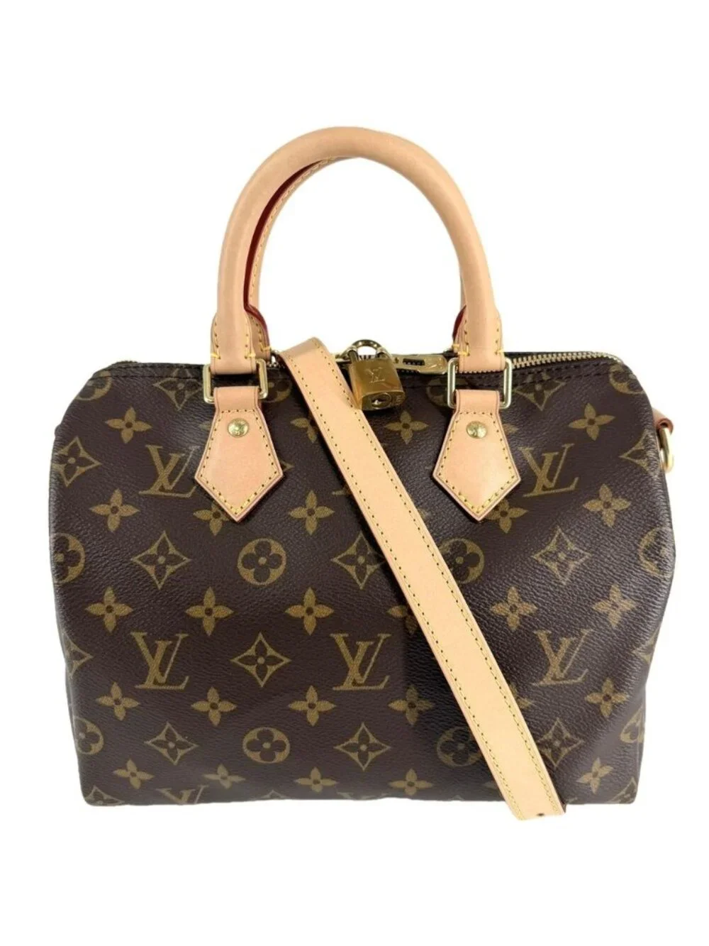 Louis Vuitton 2-Way Speedy Bandouliere 25 Shoulder Bag Monogram Canvas Brown